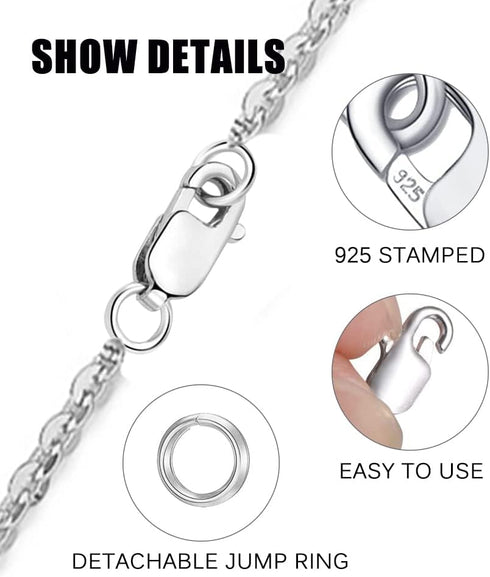 925 Sterling Silver Lobster Claw Clasp 12pcs with Closed Jump Rings, Small Connector with Jump Ring for Necklaces Jewelry Bracelet Making Supplies...