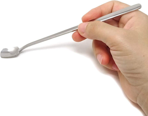 Long Handle Iced Teaspoon 8-Piece, Comicfs 7-Inch Stainless Steel Mixing Stirring Square Spoons for Cocktail Ice Cream Milkshake Cold Drink Ice Co...