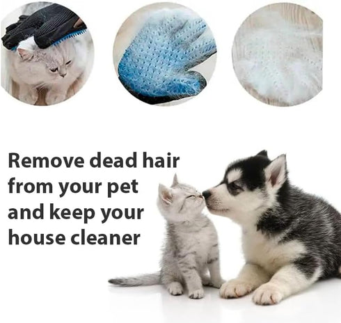 Luxury Pet Grooming Gloves - Perfect Brushes for Cats, Dogs Hair Remover - Enhanced 259-Silicone Tip Design for Superior Shedding and Massage, Ski...
