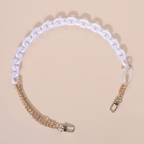 Handbag Acrylic Strap Chain Shoulder Cross Body Purse Bag Straps Replacement Chain White (Style 3)...