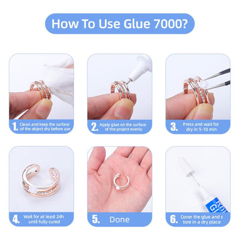 Novani Clear Glue for Rhinestone, Jewelry Making, and Bead Crafts,Mobile Phone Metal Stone Nail Art Glass Repair Jewelry Glue 7000?10PCS)...