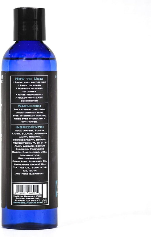 Badass Beard Care Beard Wash for Men - Makes Your Beard Smell Fresh and Clean, Keeps Beard Hair Light, and Skin Hydrated and Refreshed, 8oz...