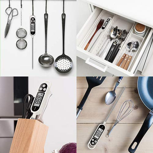 Digital Instant Read Meat Thermometer Kitchen Cooking Food Candy Thermometer for Oil Deep Fry BBQ Grill Smoker Thermometer by AikTryee...