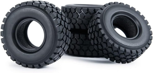 RCLIONS 4pcs Rubber Micro 1" RC Wheel Tyres Tires with Foam Insert for All 1/24 Axial SCX24 AXI00001,AXI00002,AXI90081 Deadbolt RC Crawler Truck C...