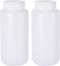 PATIKIL 2 Pcs 1000ml Reagent Bottles, PE Wide Mouth Round Graduated Bottles with Screw Cap for Lab Water Reagent Liquids Solid Sample Storage Seal...