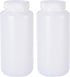 PATIKIL 2 Pcs 1000ml Reagent Bottles, PE Wide Mouth Round Graduated Bottles with Screw Cap for Lab Water Reagent Liquids Solid Sample Storage Seal...