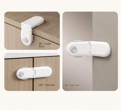 Home Children's Lock Baby Anti-Pinch Hand Cabinet Refrigerator Anti-Door Window Latch Safety Lock...