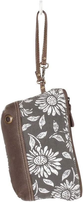 Myra Bag Sunflower Pouch Upcycled Wristlet Bag S-1286...