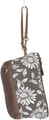 Myra Bag Sunflower Pouch Upcycled Wristlet Bag S-1286...
