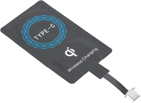 Wire Less Charging Receiver Type C, 2PCS Fast Wire Less Charger Self Adhesive Sticker Charging Receiver for Mobile Phone Android Device...