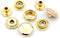 CRAFTMEMORE 50 Sets Gold Plating Snap Fasteners Ring-Socket Press Studs for Jacket Bag Canvas Closures #201 VT47 (15mm (0.59"))...