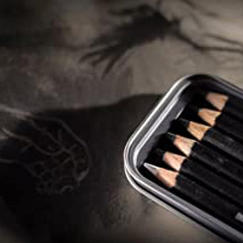 Derwent Charcoal Pencils, Metal Tin, 6 Count (0700838)...