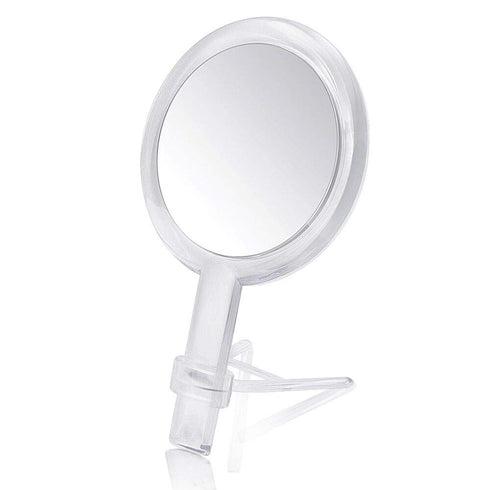Double Sided 1x - 7X Magnification Hand Held Makeup Mirror with Adjustable Stand,clear (7X)...