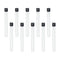 10pcs 16x150mm Glass Test Tubes, 15ml Boro Clear Propagation Tube for Plants, Tube Vials Container with Black Screw Cap, Scientific Experiment Can...