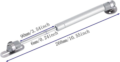 80N/18 lb 10 inch Long Gas Support Cabinet Hinge Safety Lift Support, Gas Shock, Soft Open and Lower Cover Support and BufferTelescopic Cabinet Do...