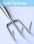 3 Tines Garden Hand Rake 10" Cultivator Claw Small Japanese Gardening Weed Tool Mini Handle Heavy Duty Stainless Steel Ninja Claw for Weeding, Tur...