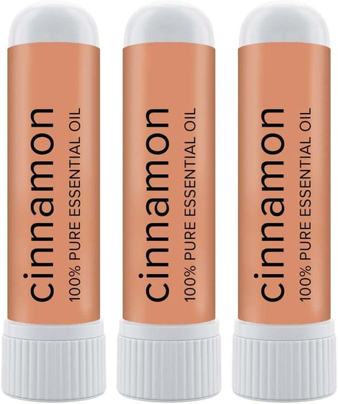MOXE Cinnamon Essential Oil Nasal Inhaler, Therapeutic No-Mess Aromatherapy, 100% Pure and Undiluted, Stimulates Focus & Concentration, Relieves T...