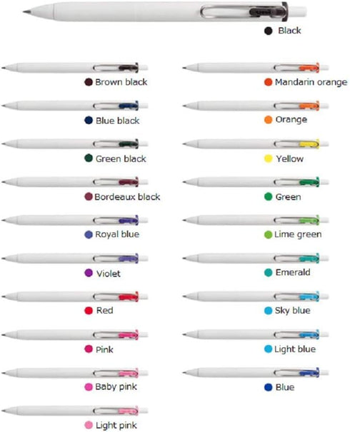 Uniball One Gel Ink 0.38mm Ballpoint Pen 20 Colors set UMNS38-20C Japan import With Original Stylus Ballpoint Touch Pen...