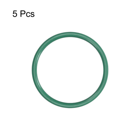 uxcell Fluorine Rubber O-Rings, 35mm OD 30.2mm ID 2.4mm Width FKM Seal Gasket for Machinery Plumbing, Green, Pack of 5...