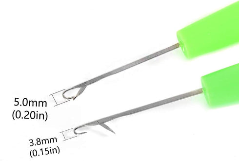 YONGYI Latch Hook Crochet Needle,2Pcs Latch Hook Tool,Big Crochet Needle 5.0mm(0.2inch),Small Crochet Needle3.8 mm(0.15inch)...