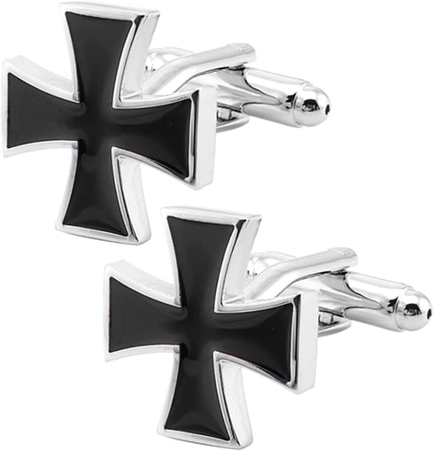 Knights Templar Cross Cuff Links for Men and Women Universal Cufflinks Jewelry for French Shirt Tuxedo In Gift Box Business Wedding Party Annivers...