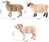 Kisangel Sheep Figure Plastic Realistic Merino Sheep Farm Animals Model Barn Farm Figurines Small Lamb Poultry for Collection Desk Ornament...