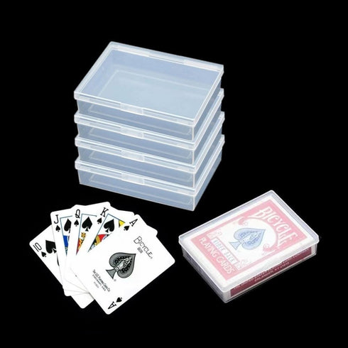 4 Pcs Playing Card Case, Playing Card Box,Playing Card Storage Box, Card Deck Holder for Bank Card, Business Card, Game Cards...