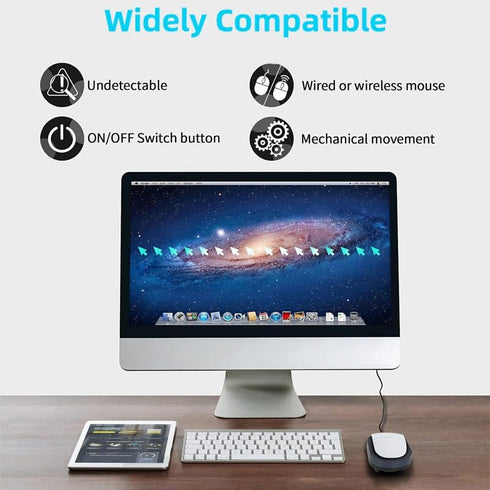 for Mouse Mover jiggler, Mouse Mover Device Undetectable,Automatic Mouse Mover Prevent Computer Laptop Inactive?Keep PC Screen Active, Black...