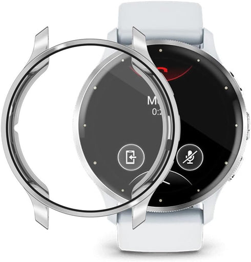 Compatible with Garmin Venu 3S 41mm /Garmin Venu 3 45mm Waterproof Protective Case Soft TPU Plated All Around Scratch-Proof Screen Protector Cover...