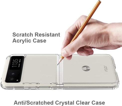 Sucnakp for Motorola Razr-2023 Case: Premium Clear Back Panel + TPU Bumper Cover for Moto Razr 2023?YKL Clear?......
