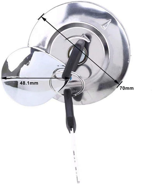 Fuel Gas Tank Cap Lock Cover with Keys compatible with Honda VTX Shadow Aero ACE Rebel Magna VLX VT600 Spirit 600 750 1100 1300 Yamaha Vstar 650 1...