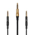 MEZE AUDIO | 1.2m Cable with Mic & Remote for 99 Classics Walnut Gold | 3.5 mm Male to Dual TS Mono 3.5mm Male Connector Plug | Kevlar Reinforced ...