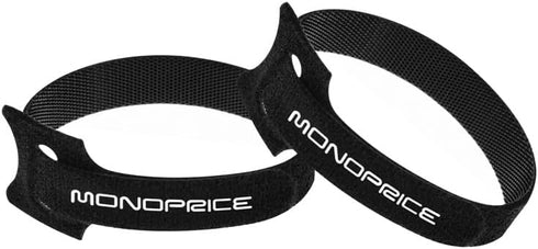 Monoprice Hook & Loop Fastening Cable Ties 6inch, 100pcs/Pack - Black...