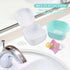 Denture Soak Container, Portable Denture Bath Box Cup, No-Leak Denture case,Retainer Cleaning Box Complete Clean Care for Dentures, Clear Braces, ...