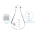 stonylab (2 Pack) 100 ml Narrow Mouth Erlenmeyer Glass Flasks with Heavy Duty Rim (100ml Fits with stonylab 5# Rubber Stopper)...
