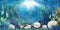 AWERT Vinyl 30x18 inches Underwater World Aquarium Background Aquatic Plants Coral Pearls Fish Tank Background Tropical Terrarium Background...