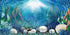 AWERT Vinyl 30x18 inches Underwater World Aquarium Background Aquatic Plants Coral Pearls Fish Tank Background Tropical Terrarium Background...