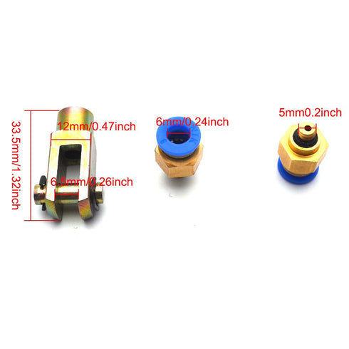 Pneumatic Cylinder 16mm Bore 200mm Stroke Air Cylinder Single Rod Double Action with Y Connector and 2Pcs Pneumatic Quick Fitting...