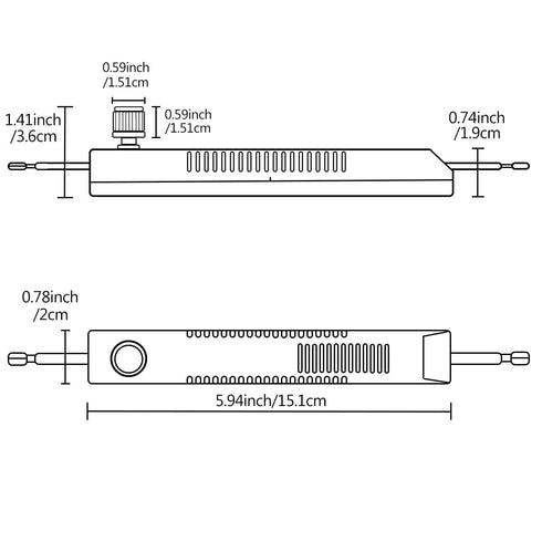 Zing Ear ZE-02A Rotary Dimmer Switch for Floor Torchiere Lamps, Halogen Lamps, Incandescent Lamps,500WMax. 120VAC Knob Switch Replacement Kit-Blac...