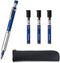 ZEBRA Delguard Type Lx 0.5 Blue and 0.5 HB leads, qullity original Black slim pen case, 1 Count (Pack of 3)...