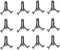 3/4/5/6/7/8/9/10/12inch Display Stands Black Plastic Easels,Plate Display Stands,Picture Frame Stand Holder,Picture Easel at Weddings(4inch 12PCS)...