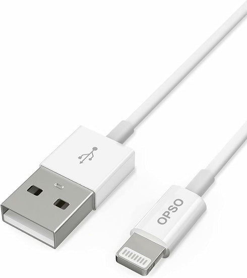 OPSO 3.3ft MFi Certified Lightning Cable, USB A to Lightning, Compatible with iPhone 14/13/12/11/XS/XR/8/7/6, White, 1 Pack...