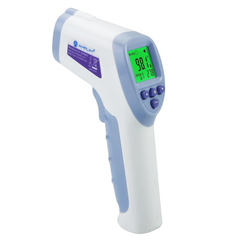 Amplim Digital Forehead Thermometer for Kids, Adults, and Babies - Touchless, Non-Contact Fever Thermometer with Temporal Head Function - No-Touch...