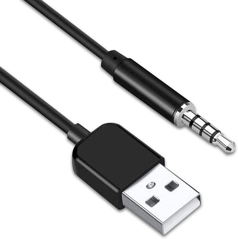 USB to 3.5mm Jack Audio Adapter, Male AUX Audio Jack to USB 2.0 Male Charge Cable Adapter Cord for iPod Shuffle MP3 Player Headphones Speakers and...