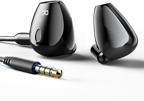 3.5MM Wired Earbuds with Microphone,Wired Headphone Stereo Bass Comfortable semi in ear sports headphones Call noise cancelling,High sound quality...