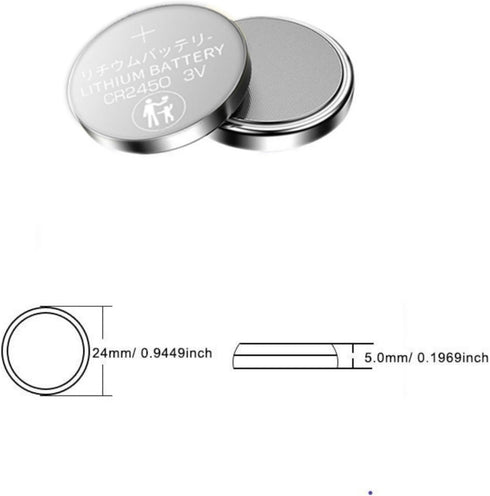 50 Pack CR2450 Battery Lithium Li-ion 600mAh CR 2450 3V Batteries...