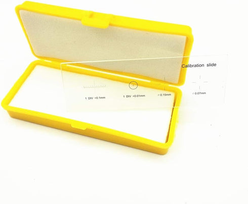 Microscope Stage Micrometer Calibration Slide with 4-Scales and 0.01mm Multifunctional Reticle Calibrating Ruler...