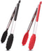 Webake Kitchen Tongs Set of 2 Silicone Tongs in Pinch Test Grade, 12 Inch Salad Tongs Cooking Tongs with Silicone Tips IP Accessories, Metal Tongs...