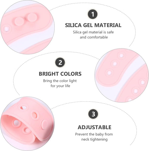 4pcs Bib Extension Belt Silicone Bib with Pocket Water Resistant Bibs Feeding Bibs Baby Bibs Extender Bibs Extender for Baby Waterproof Bibs Water...