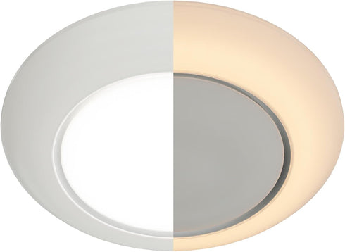 6 Inch LED Low Profile Disk Light with Night Light, 120VAC, 15W, 5CCT Color Changing, 1000LM, Dimmable, ETL, Shower Wet Rated Screw in Flush Mount...
